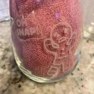 Set of 4 stemless wine glasses with cute sayings on them Click on individual pic